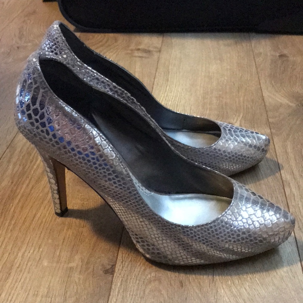 Silver high heels White house black market